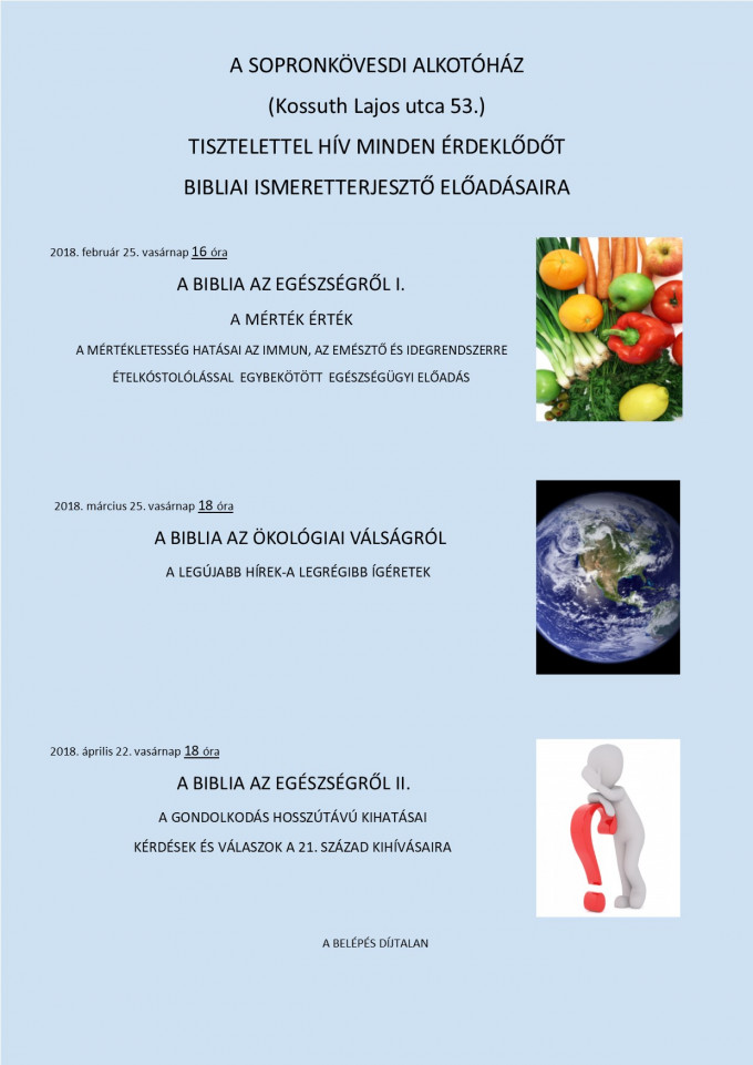 A Biblia az egészségről