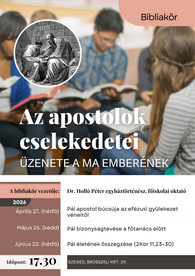 Bibliakör folytatása - Szegeden